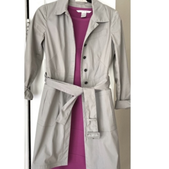 Prada Light Gray Trench Coat - Picture 5 of 11